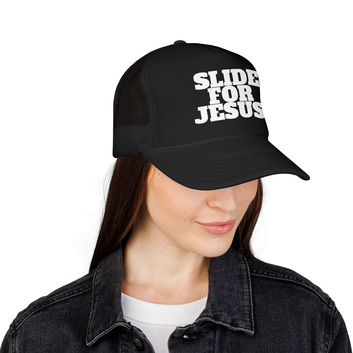 SFJ Black Foam Trucker Hat